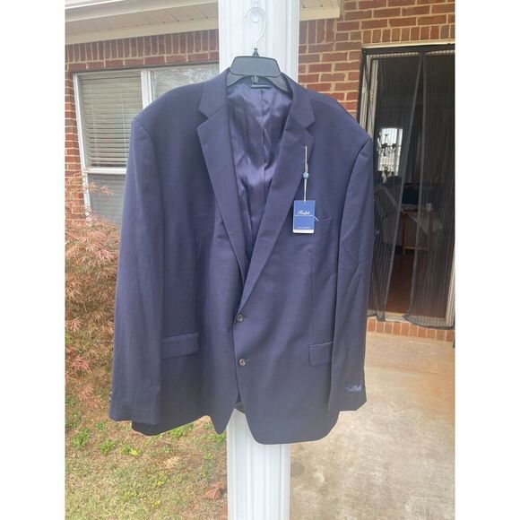 NWT Ralph Lauren Men's Blazer Coat 56L Blue Wool Single Breasted Classic Fit - Picture 1 of 16